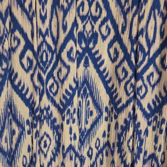 blue island Blue and White Ikat Print Dress - Picture 5 of 5